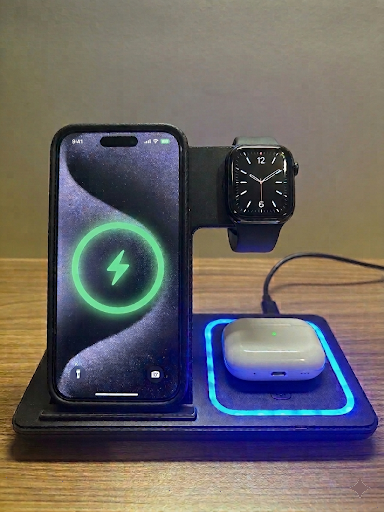 Portable 3-in-1 Wireless Charger Stand