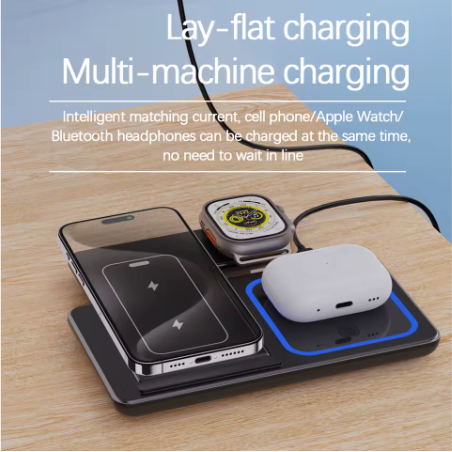 Portable 3-in-1 Wireless Charger Stand